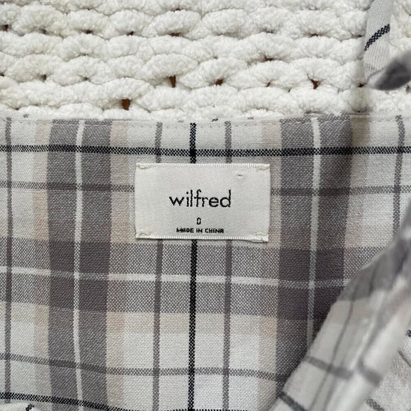 Wilfred Plaid Mini Dress in Gray and White - Picture 4 of 4